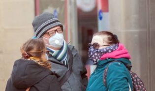 People wearing face masks